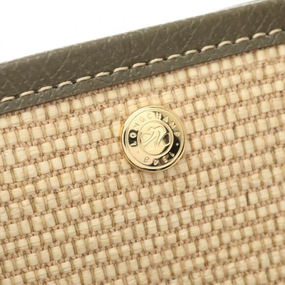 Pre Loved Longchamp Vintage Straw Tote Bag Women brown | beige Handbags - Picture 3 of 4